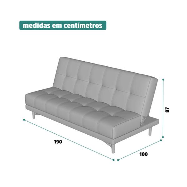 Imagem de Sofá Cama 190cm Bossa Nova 246 Alves Pereira