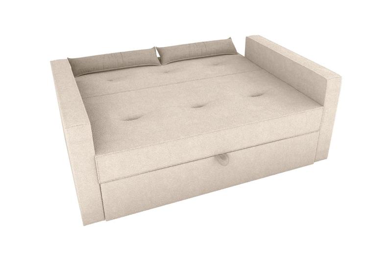 Imagem de Sofá Cama 2 Lugares 140cm Anne Suede Azul Matrix