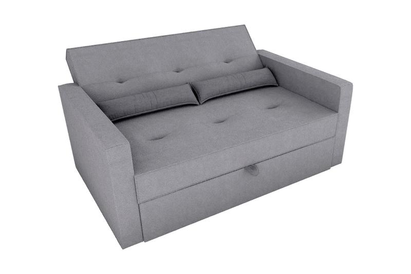 Imagem de Sofá Cama 2 Lugares 140cm Anne Suede Azul Matrix