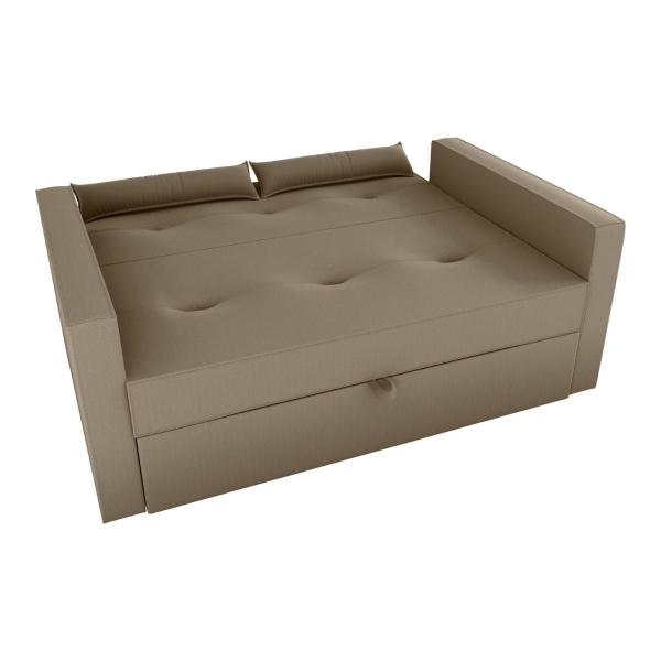 Imagem de Sofá Cama 2 Lugares 140cm Anne Suede Capuccino Matrix