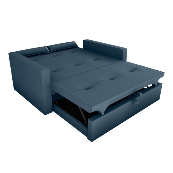 Imagem de Sofá Cama 2 Lugares 140cm Anne Suede Cinza Matrix