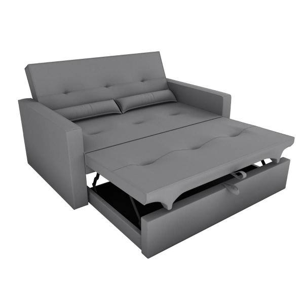 Imagem de Sofá Cama 2 Lugares 140cm Anne Veludo Turkey Capuccino Matrix