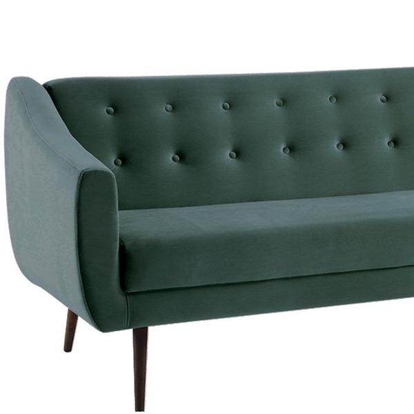 Imagem de Sofa Cama 3 Lug Pes Tabaco 210 cm 7019X1 Veludo Verde Dmobiliario