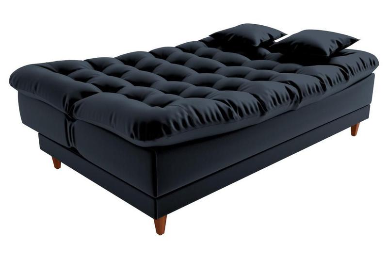 Imagem de Sofá Cama 3 lugares 185cm Duda Preto Matrix