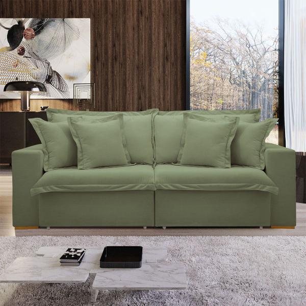 Imagem de Sofá Cama 3 Lugares Arizona Retrátil 20735 Boucle Verde - Celflex