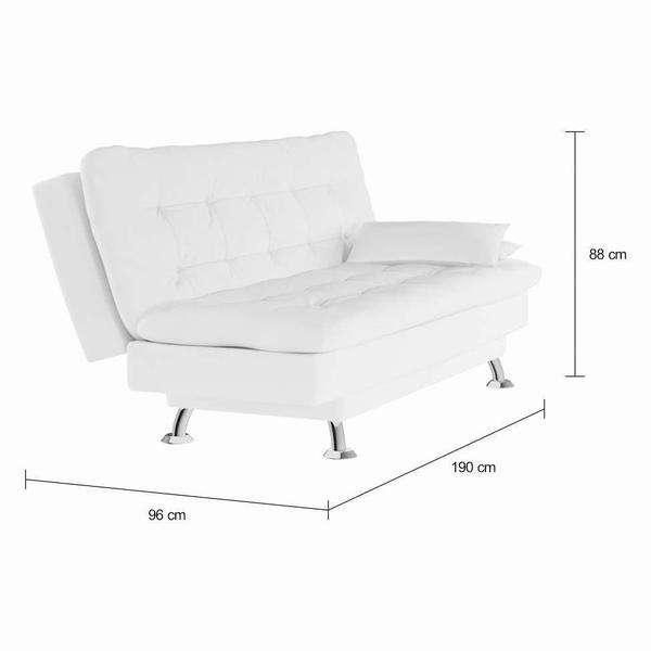 Imagem de Sofá-Cama 3 Lugares Casal Superior Branco