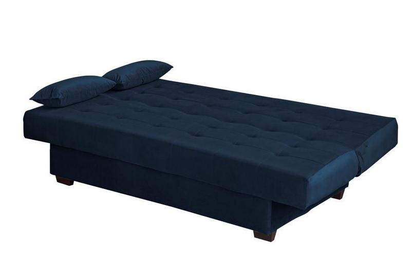 Imagem de Sofá Cama 3 Lugares Laila Azul Matrix