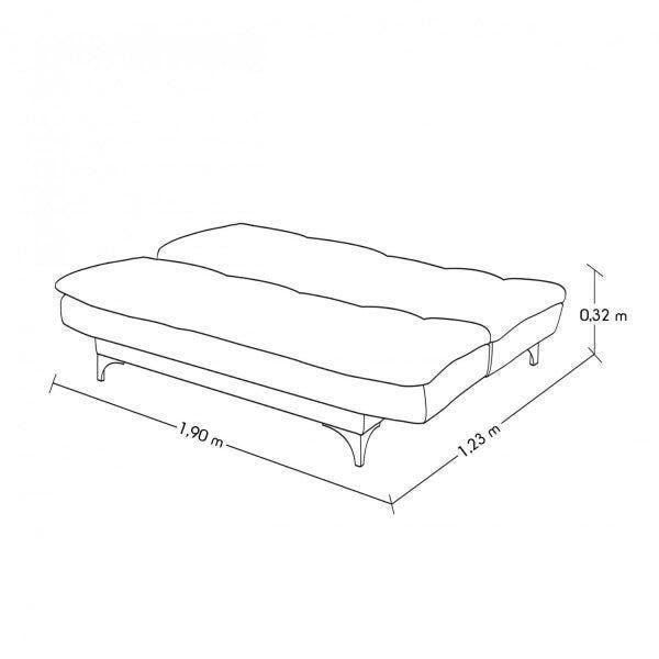 Imagem de Sofá Cama 3 Lugares Versátil Império Estofados