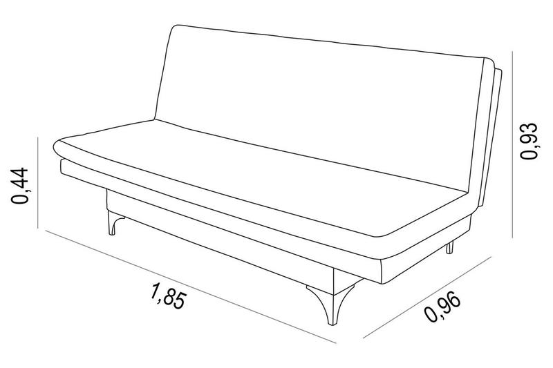 Imagem de Sofá Cama Áustria Reclinável em Suede - Essencial Estofados