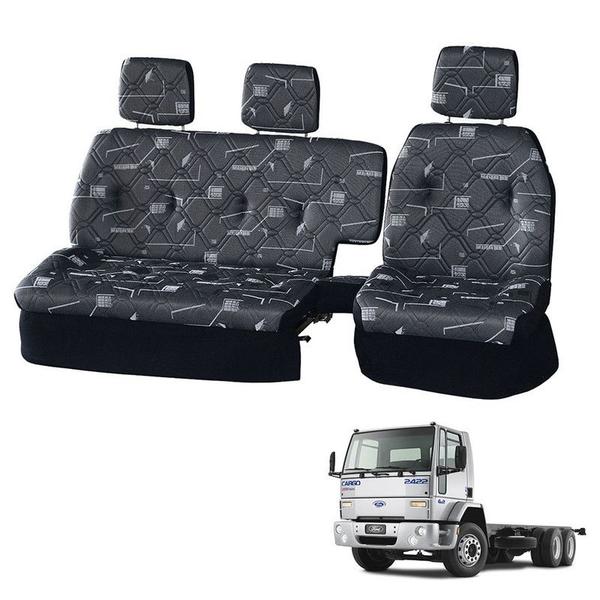 Imagem de Sofá Cama Banco Completo Ford Cargo 1985 1986 1987 1988 Cinz