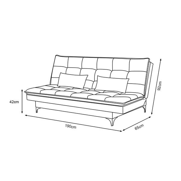 Imagem de Sofá Cama Berlim 190cm Veludo Verde