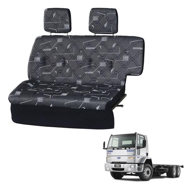 Imagem de Sofá Cama Caminhão Ford Cargo 1985 1986 1987 1988 1989 Cinza