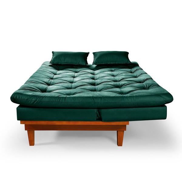 Imagem de Sofa Cama Caribe Reclinavel Base Em Madeira Essencial Estofados