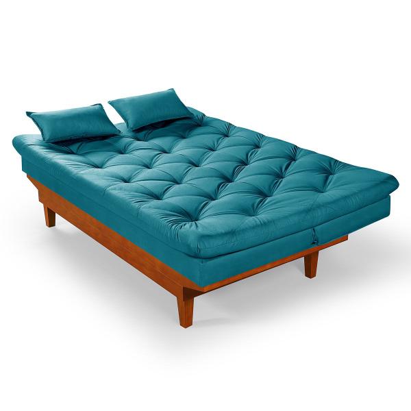 Imagem de Sofa Cama Caribe Reclinavel Base Em Madeira Essencial Estofados