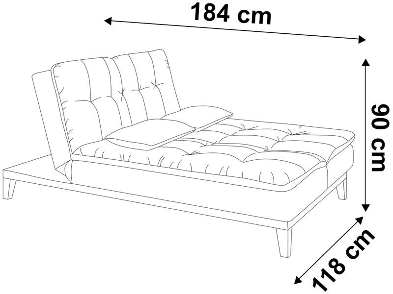 Imagem de Sofá-cama Casal 3 Lugares Reclinável Suede Linoforte Jade BPM A2