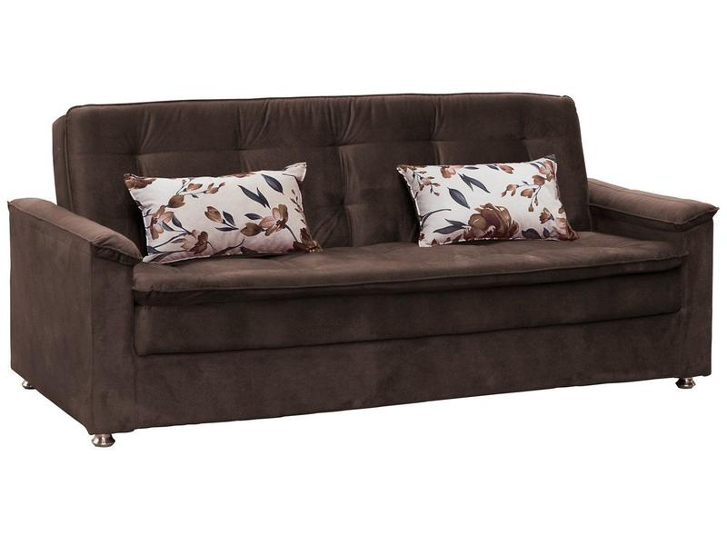 Sofá-cama Casal 3 Lugares Reclinável Veludo - Matrix Nanda Sofá-cama Casal 3 Lugares Reclinável Veludo - Matrix Nanda