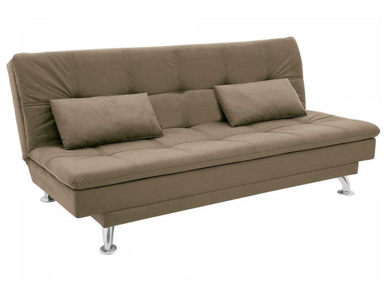 Sofá-cama Casal Reclinável Suede Linoforte Yasmin Sofá-cama Casal Reclinável Suede Linoforte Yasmin