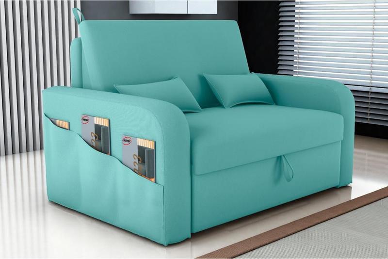 Imagem de Sofá Cama com Baú 2 Lugares 140cm Lady Day Verde Matrix