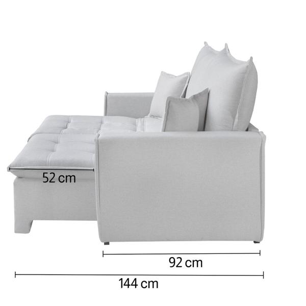 Imagem de Sofá Cama Dallas 270 Cm sem Caixa  Veludo