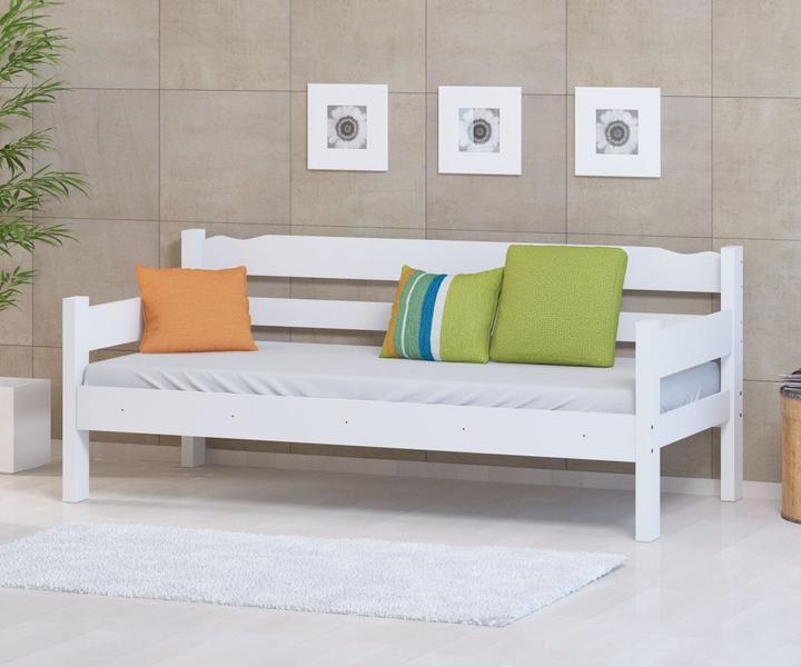 Imagem de Sofa Cama de Madeira Maciça Cor Branco