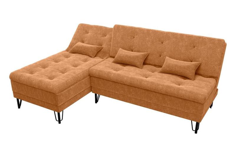 Imagem de Sofá Cama e Chaise 3 lugares 200cm Nice Mostarda Matrix