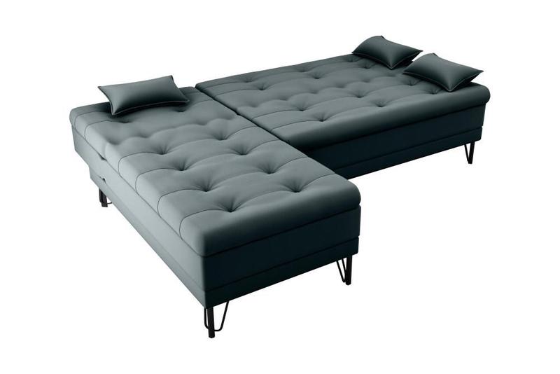 Imagem de Sofá Cama e Chaise 3 lugares 200cm Nice Preto Matrix