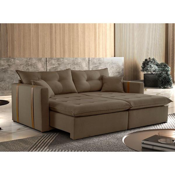 Imagem de Sofa Cama e Reclinavel Lisboa 2,60m 05 Lugares Mola Ensacada Txr