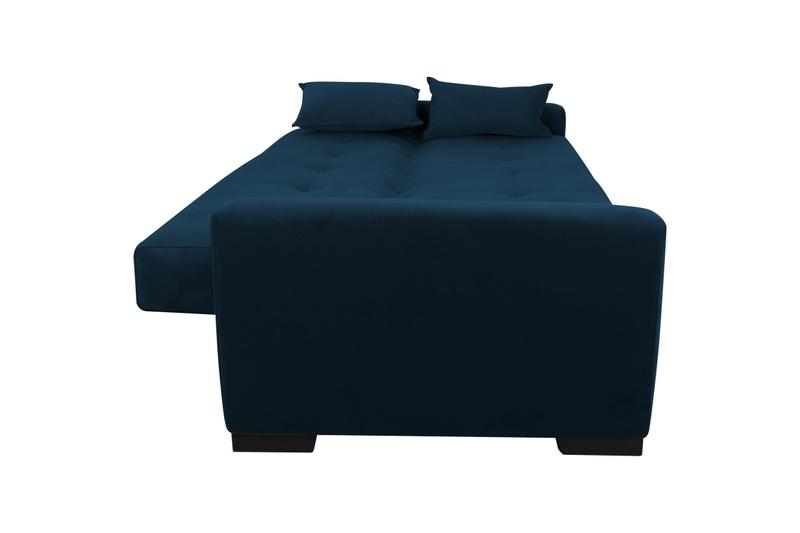 Imagem de Sofá Cama Lavinia Suede Azul B254 - Matrix