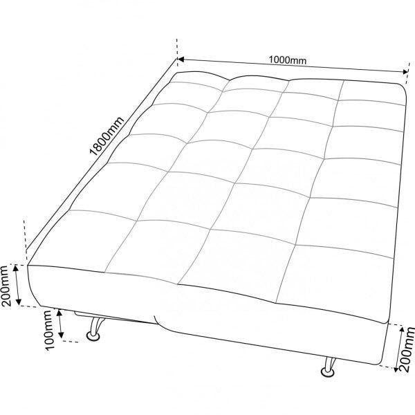 Imagem de Sofá Cama Melissa 3 Lugares 180cm Viero