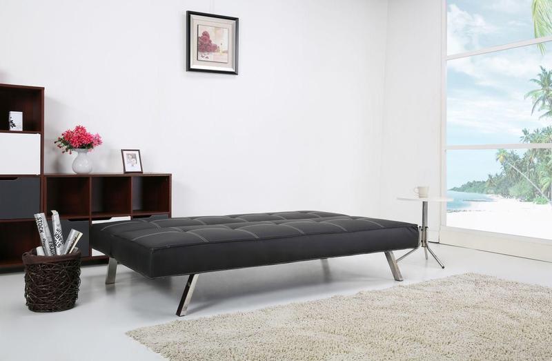 Imagem de Sofá Cama Niza Preto 180x91x76cm Homy