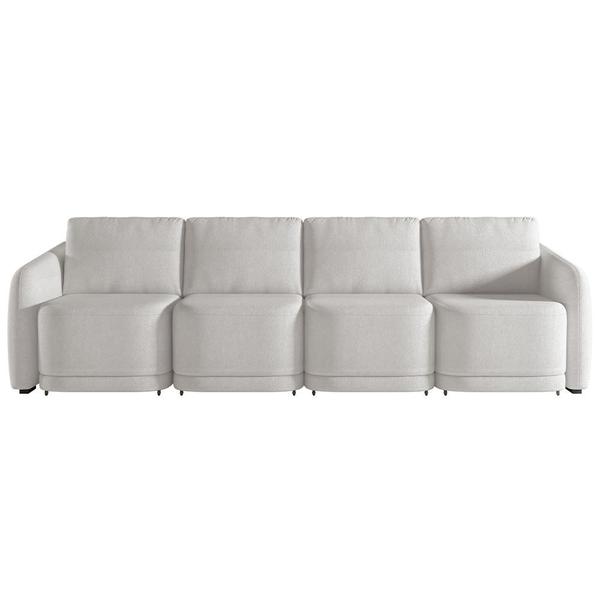 Imagem de Sofá Cama para Sala de Estar 4 Lugares 316cm Montserrat K01 Bouclê Creme - Lyam Decor