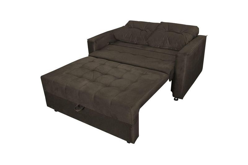 Imagem de Sofá Cama Reclinável 2 Lugares 140cm Drika Marrom Matrix