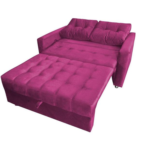 Imagem de Sofá Cama Reclinável 2 Lugares 140cm Drika Marsala Matrix