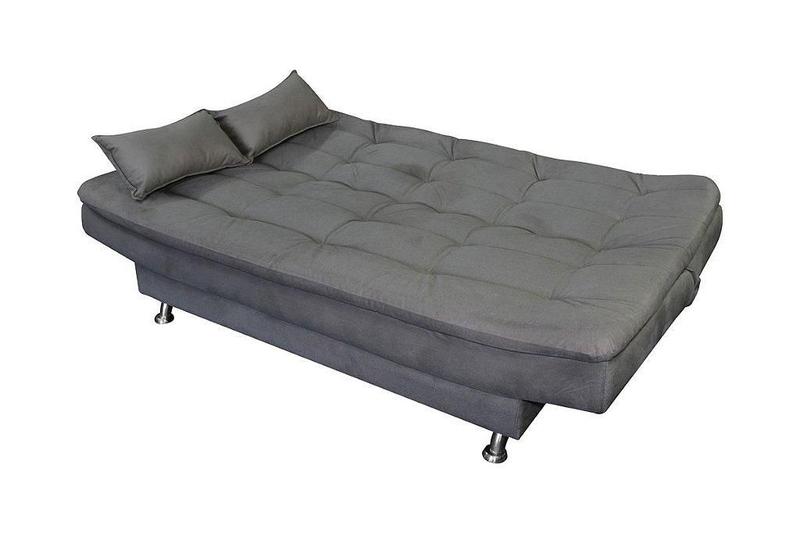 Imagem de Sofá Cama Reclinável 2 Lugares 190cm Salomé Cinza Matrix