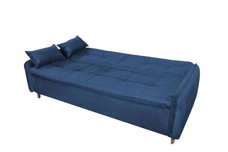 Imagem de Sofá Cama Reclinável 2 Lugares 206cm Donna Azul Matrix