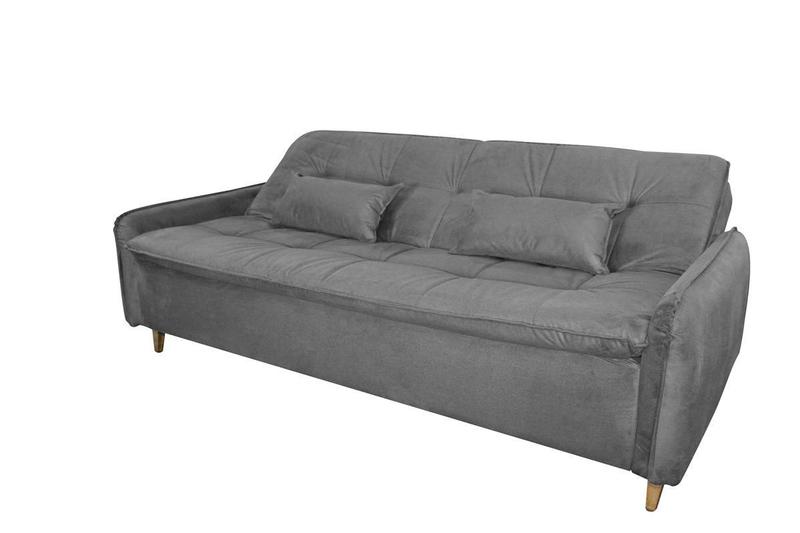 Imagem de Sofá Cama Reclinável 2 Lugares 206cm Donna Cinza Matrix