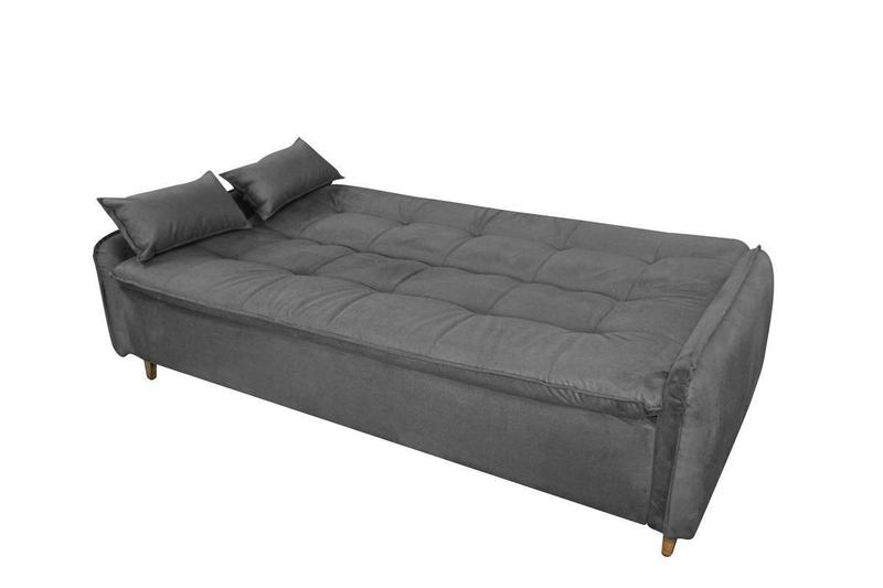 Imagem de Sofá Cama Reclinável 2 Lugares 206cm Donna Cinza Matrix