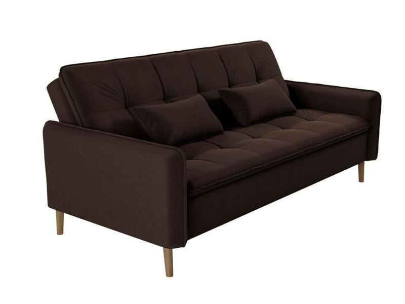 Imagem de Sofá Cama Reclinável 2 Lugares 206cm Donna Marrom Matrix