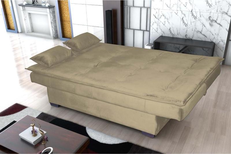 Imagem de Sofá Cama Reclinável 2 Lugares Esmeralda Capuccino Matrix