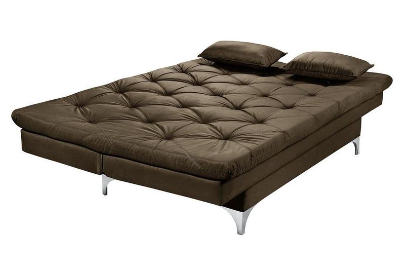 Imagem de Sofá Cama Reclinável Austria Em Suede Essencial Estofados