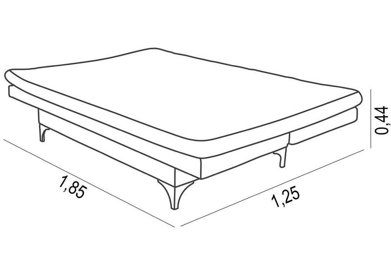 Imagem de Sofá Cama Reclinável Austria Em Suede Essencial Estofados