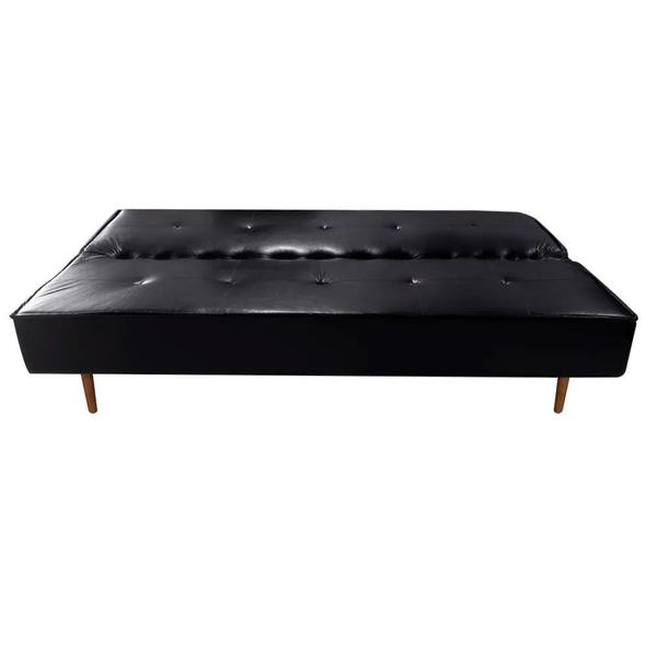 Imagem de Sofá Cama Silver 3 Lugares Reclinável 1,92 Material Sintético Facto Preto Speciale Home