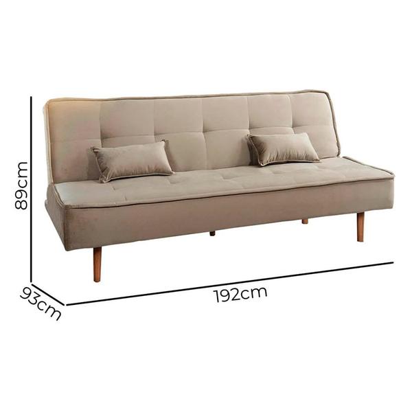 Imagem de Sofá Cama Silver 3 Lugares Reclinável Suede 192 cm Speciale Home