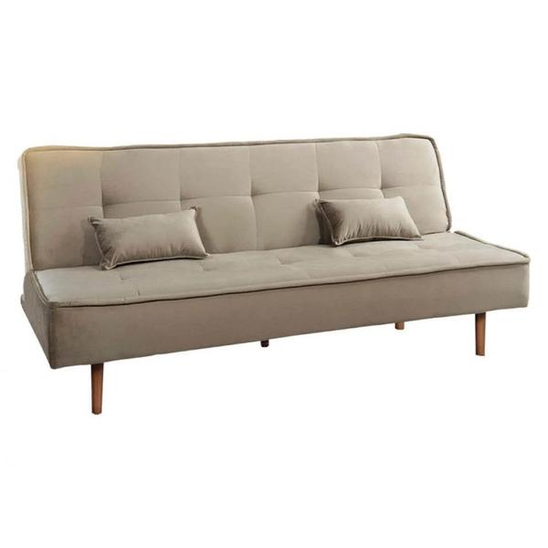 Imagem de Sofá Cama Silver 3 Lugares Reclinável Suede Bege 1,92 - Star Confort