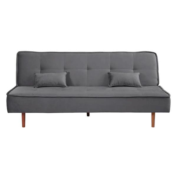 Imagem de Sofá Cama Silver 3 Lugares Reclinável Suede Cinza Chumbo 1,92 Speciale Home