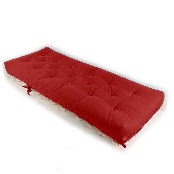 Imagem de Sofa Cama Solteiro Futon Dobrável Vermelho Acquablock