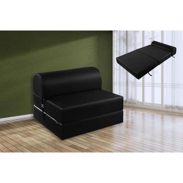 Imagem de Sofá Cama Solteiro New Extra Courano Preto - Paropas