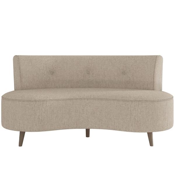 Imagem de Sofá Chaise Living 2 Lugares 135cm para Sala Istambul K01 Linho Bege - Lyam Decor