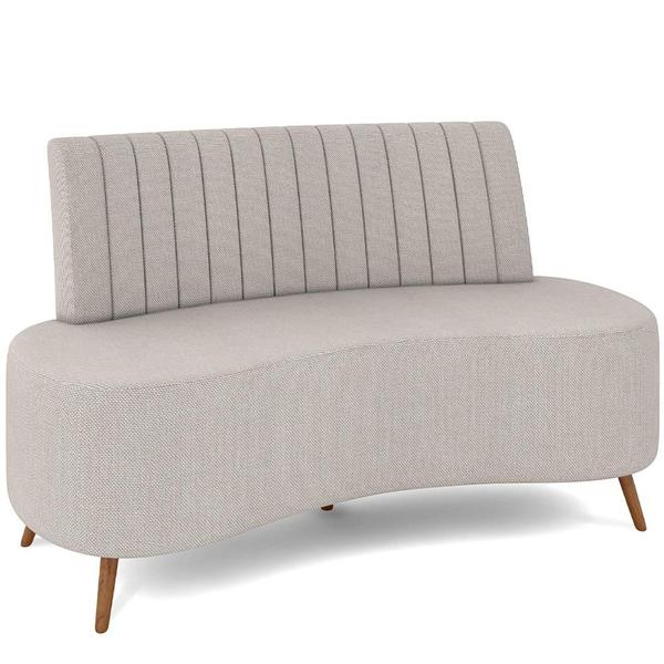 Imagem de Sofá Chaise Living 2 Lugares 160cm para Sala Cayman K01 Linho Cru - Lyam Decor