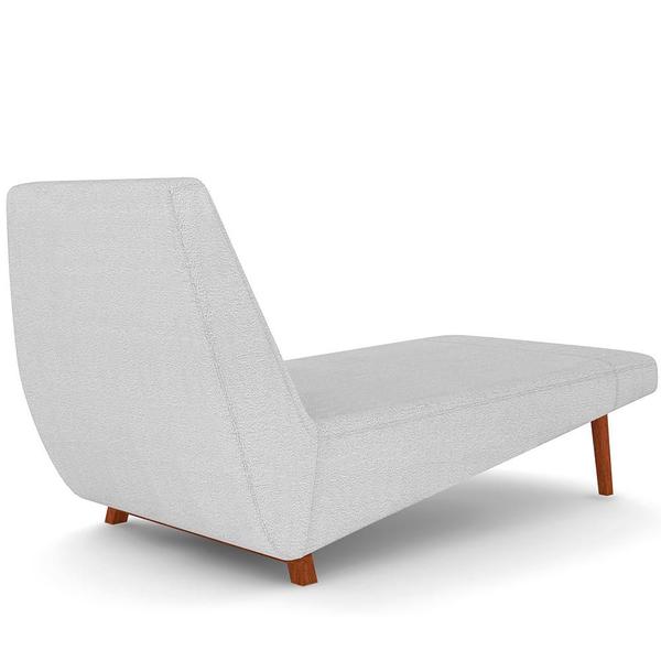 Imagem de Sofá Chaise Longue Sala de Estar Living Parisi 155 cm D02 Bouclê Branco B-53 - Lyam Decor